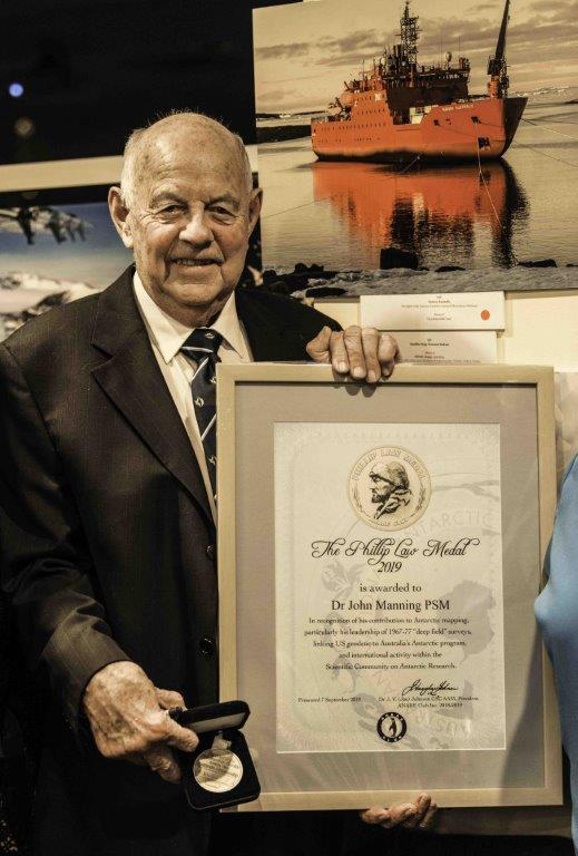 12_2019 Mawson 65th Anniversary Celebration_John Manning, Phil Law Medal recipient