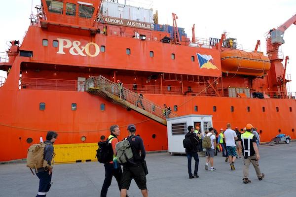 Boarding the Aurora Australis