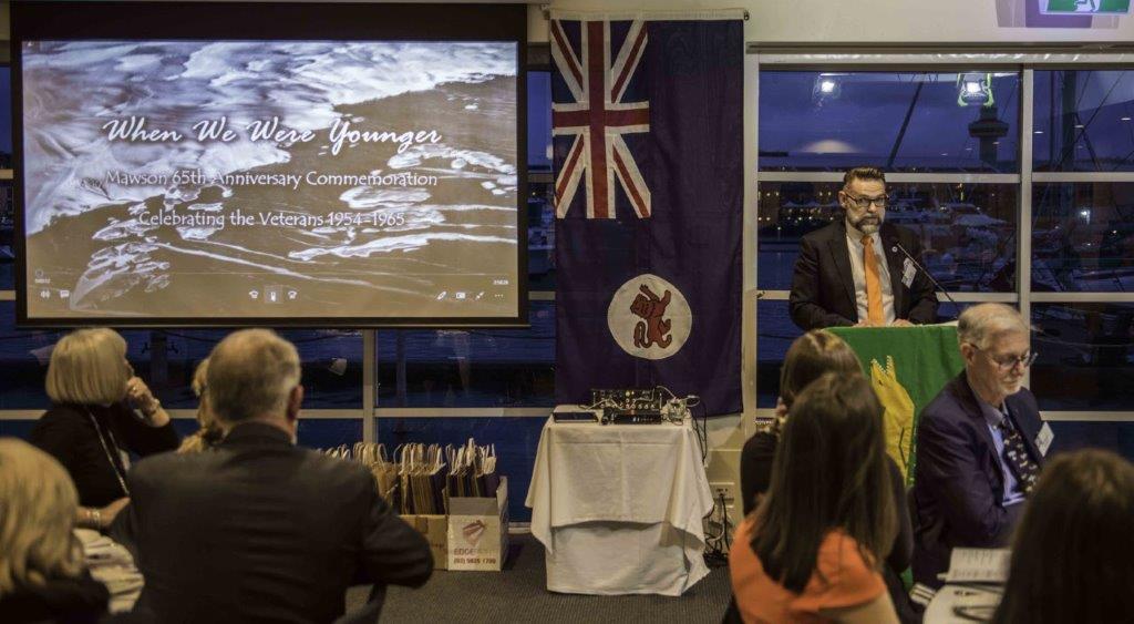 4_2019 Mawson 65th Anniversary Celebration_Presentation at Dinner 7 Sept_Rob Bryson speaking