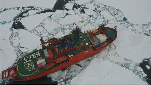 Aurora Australis from above (by drone)