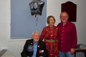 John with daughter Sue and son-in-law Keith Morgan