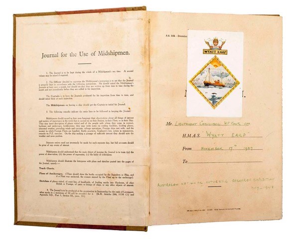 Journal of Lt Com W F Cook, Wyatt Earp, November 17th 1947 Journal of Lt Com W F Cook, Wyatt Earp, November 17th 1947