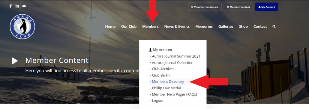 Home Page Members Directory