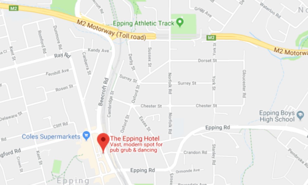 Epping Hotel Map