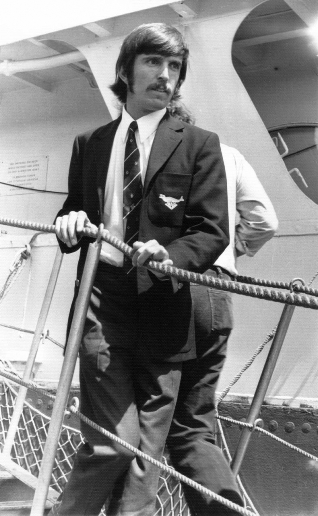 Ian Marchant departing for Mawson, December 1972