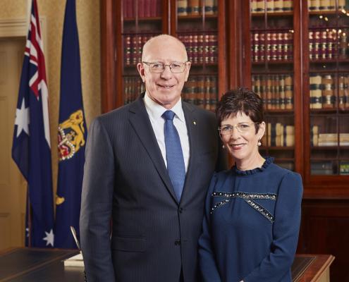 His Excellency General the Honourable David Hurley AC DSC Retd and Her Excellency Mrs Linda Hurley