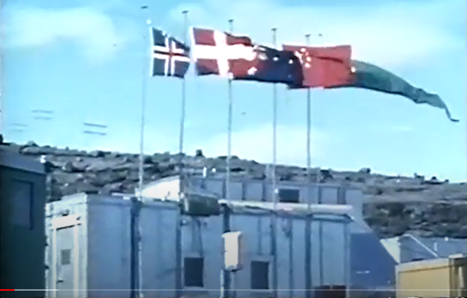 # ANARE flags Mawson flag-poles